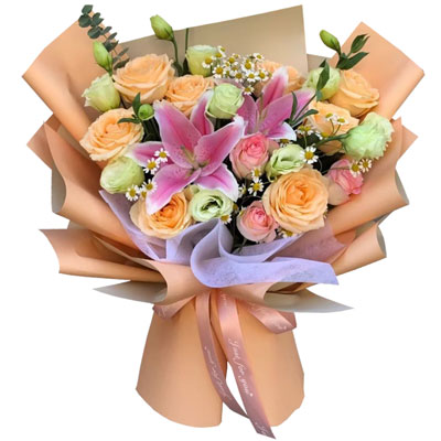 成都11朵玫瑰桔梗百合，陪你每个季节